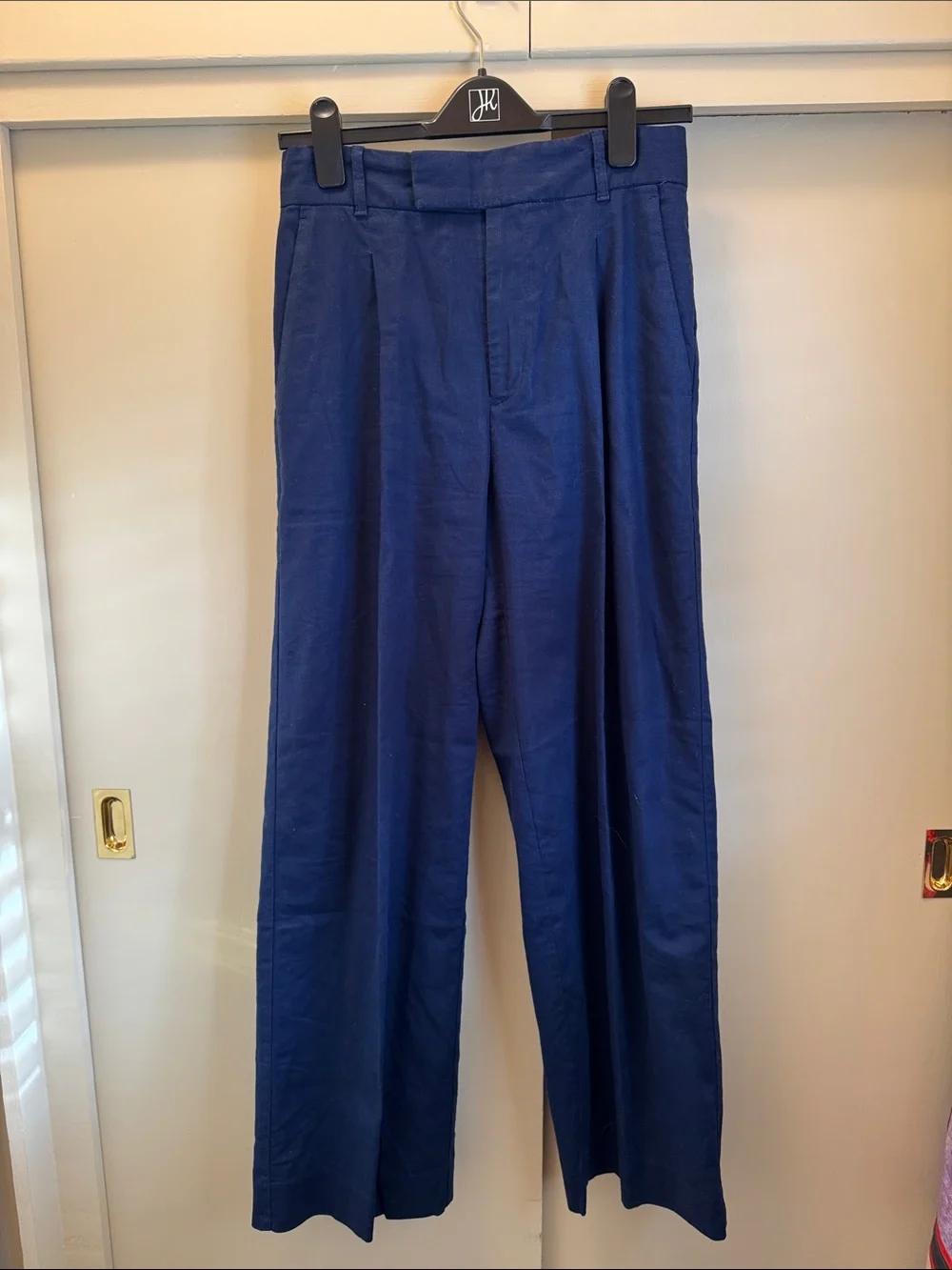 Women’s navy linen blend  Blue Dress Pants